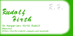 rudolf hirth business card